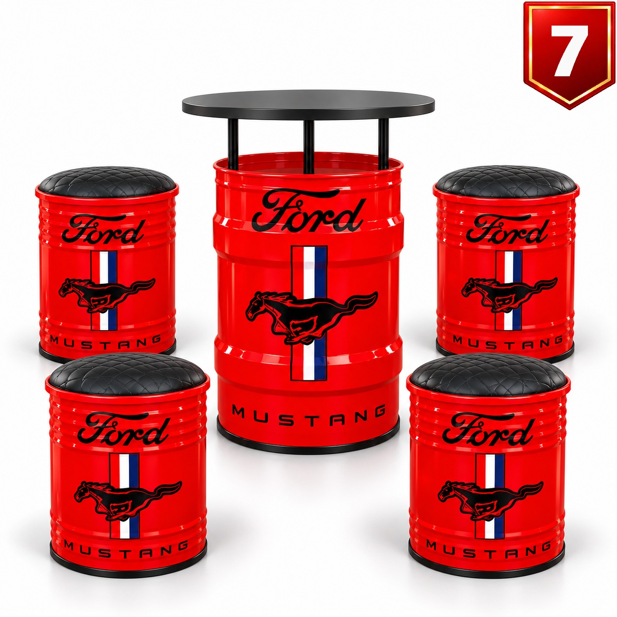 Conjunto Ford Mustang Vermelho — Modelo 07