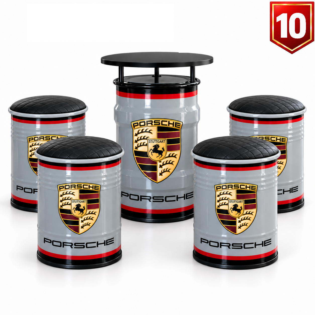 Conjunto Porsche Cinza — Modelo 10