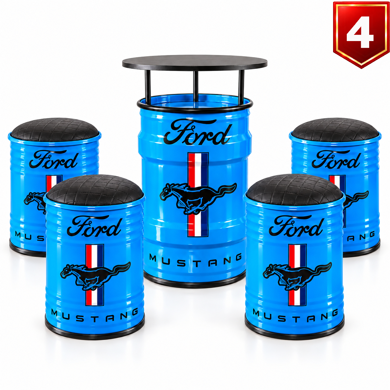 Conjunto Ford Mustang Azul — Modelo 04