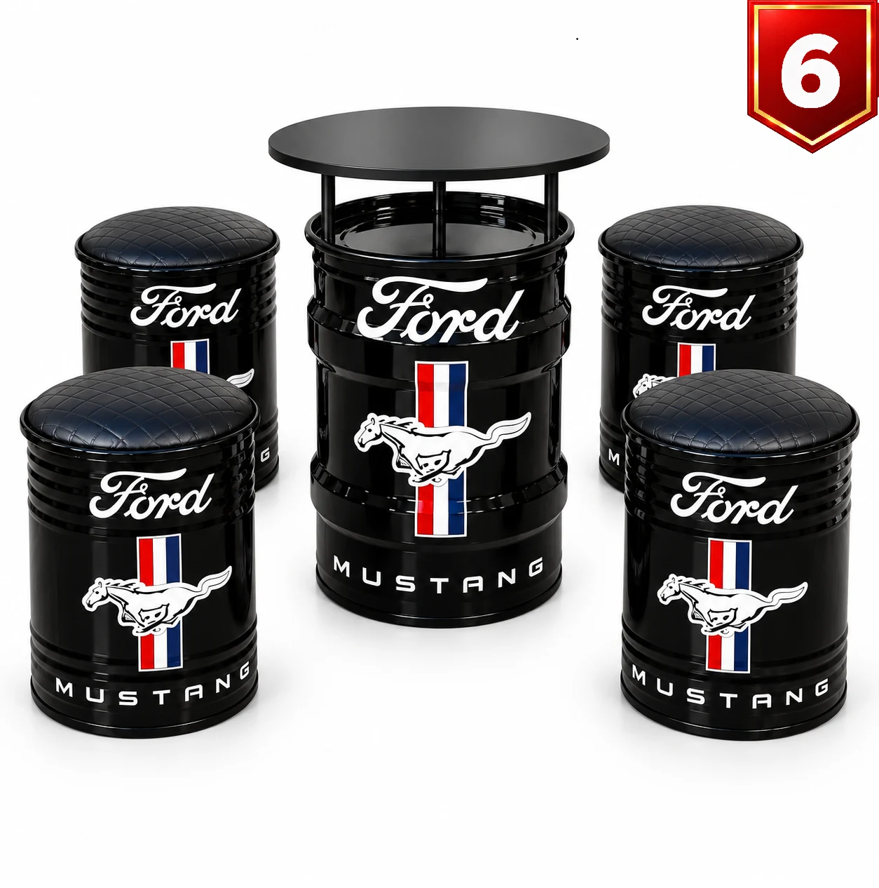 Conjunto Ford Mustang Preto — Modelo 06
